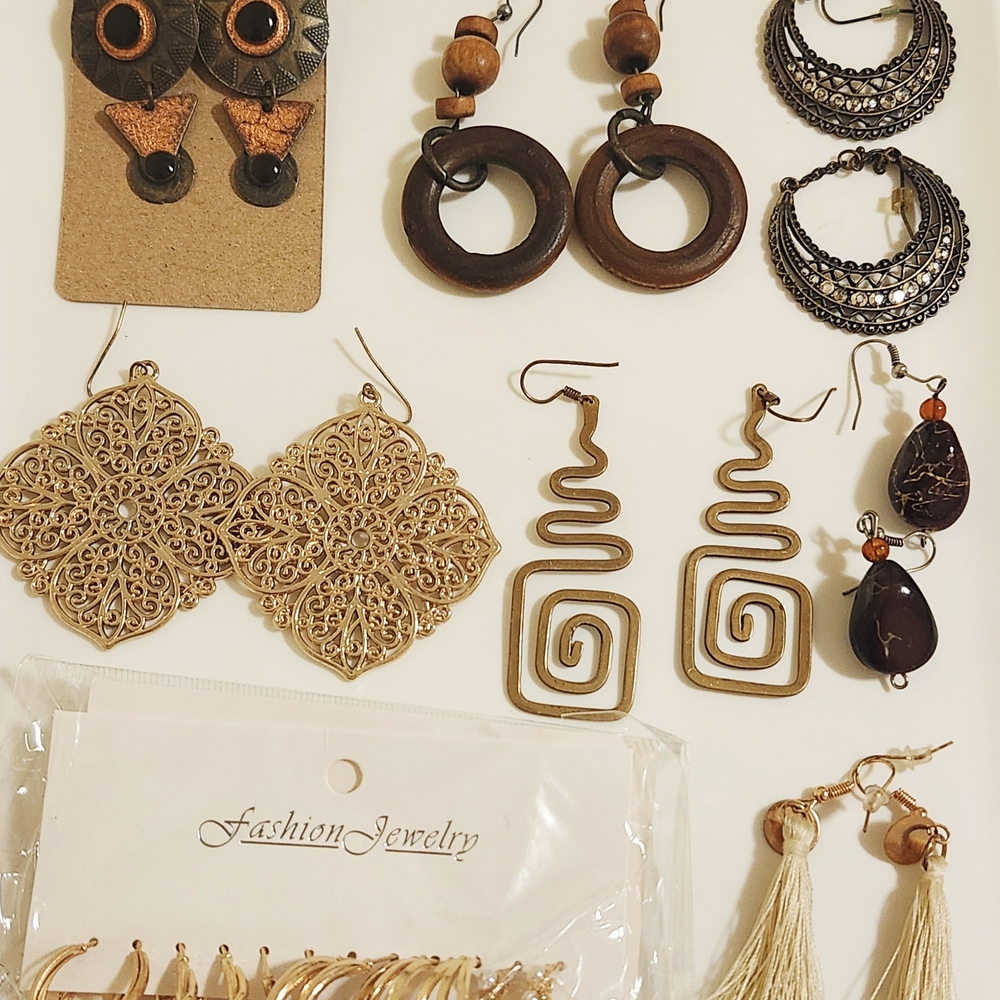 Natural Tones Boho Jewelry Lot